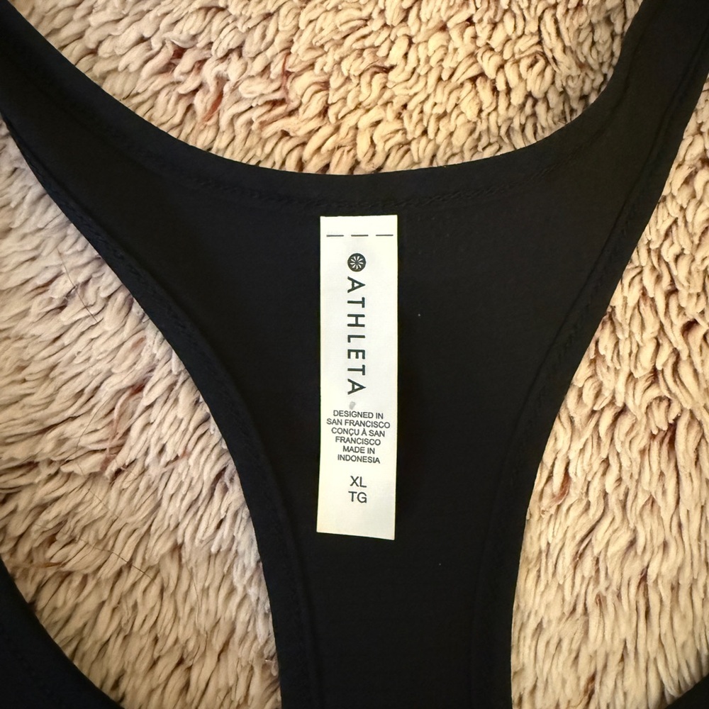Athleta Black Racerback Training Tank - Picture 3 of 6